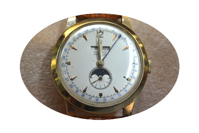 Rolex Padellone 18Ct Gold Moon-Phase tri...