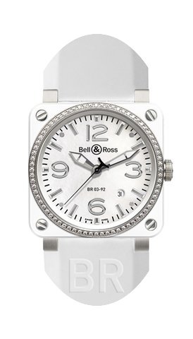 Bell & Ross White Ceramic Diamond...