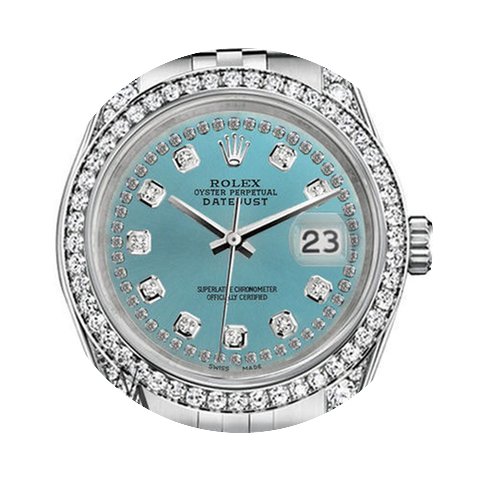 Rolex Ladies Rolex 26mm Datejust Ice Blu...