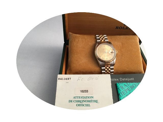 Rolex datejust acciaio oro quadrante dor...