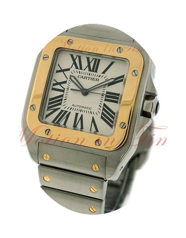 Cartier Santos 100 Large, Silver Dial - ...