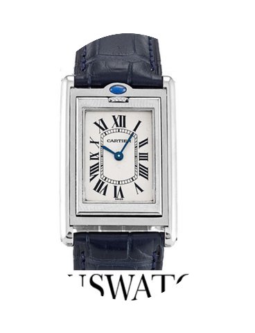 Cartier TANK BASCULANTE BLUE SILVER DIAL...