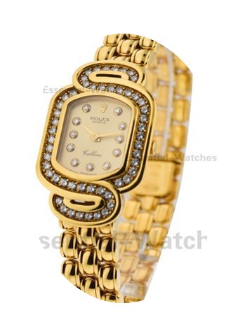 Rolex Used Cellini Ladies Rectangle with...