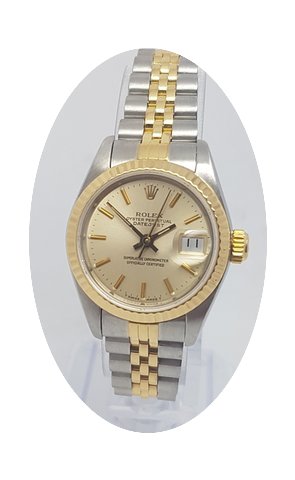Rolex DateJust 69173 Ladies 18K Gold &am...