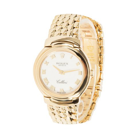 Rolex Ladies 1990s Rolex Cellini 18K Yel...