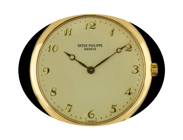 Patek Philippe 18k Yellow Gold Silver Di...