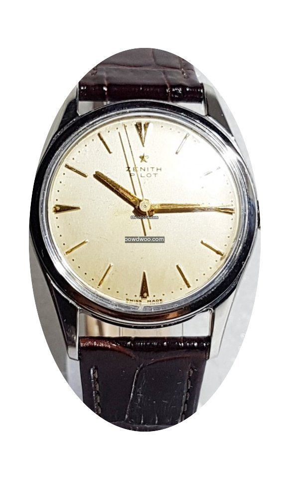 Zenith pilot watch stainless steel circa...