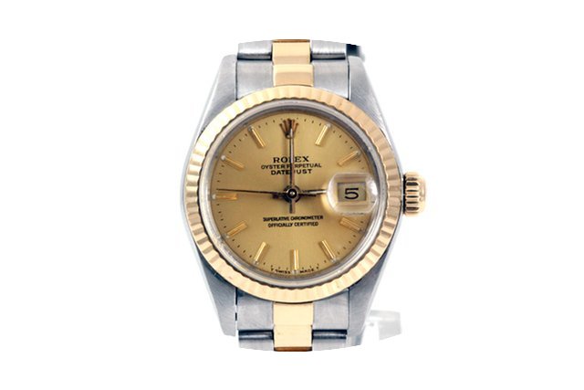 Rolex Ladies 18K/SS Datejust - Champagne...
