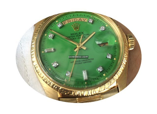 Rolex DayDate Green Stella 1807 Diamond ...