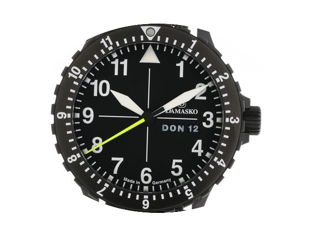 Damasko DA46 Black Stahl Automatik Leder...