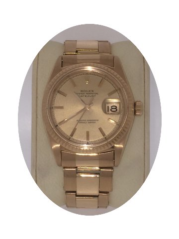Rolex DateJust 18K Rose Gold Ref/1601...