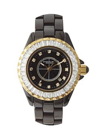 Stuhrling Black Ceramic Quartz Watch 530...