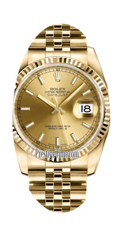 Rolex Datejust 36mm Yellow Gold Midsize ...