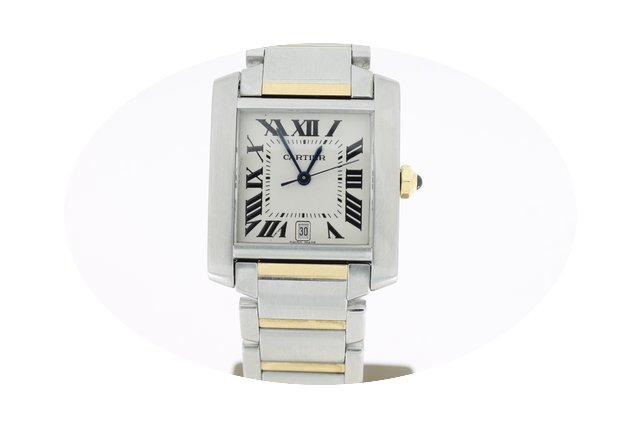 Cartier Tank Francaise Steel/Gold (Box P...