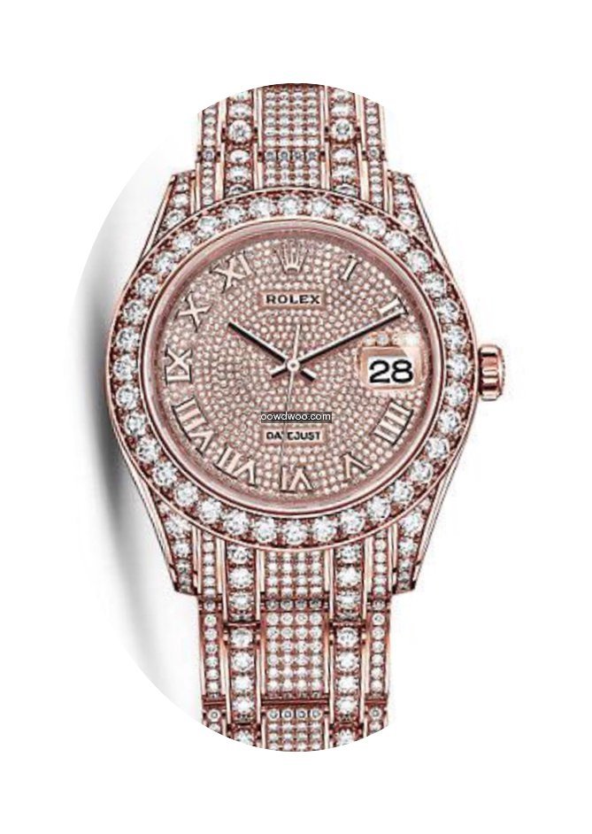 Rolex PEARLMASTER 39 EVEROSE GOLD PAVED ...