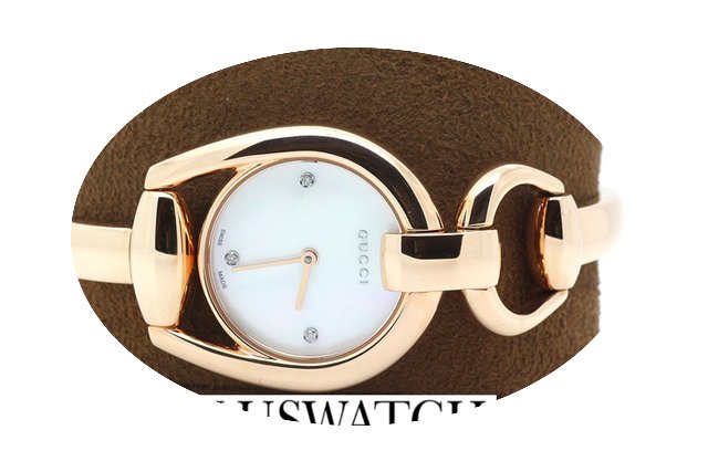 Gucci Horsebit Diamond White Dial YA1395...