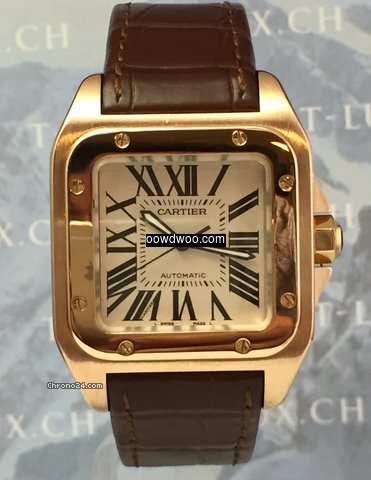 Cartier Santos 100 MM Rose gold...