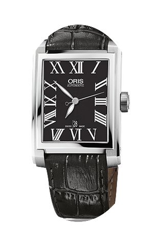 Oris Rectangular 30x44 Date, Roman, Blac...