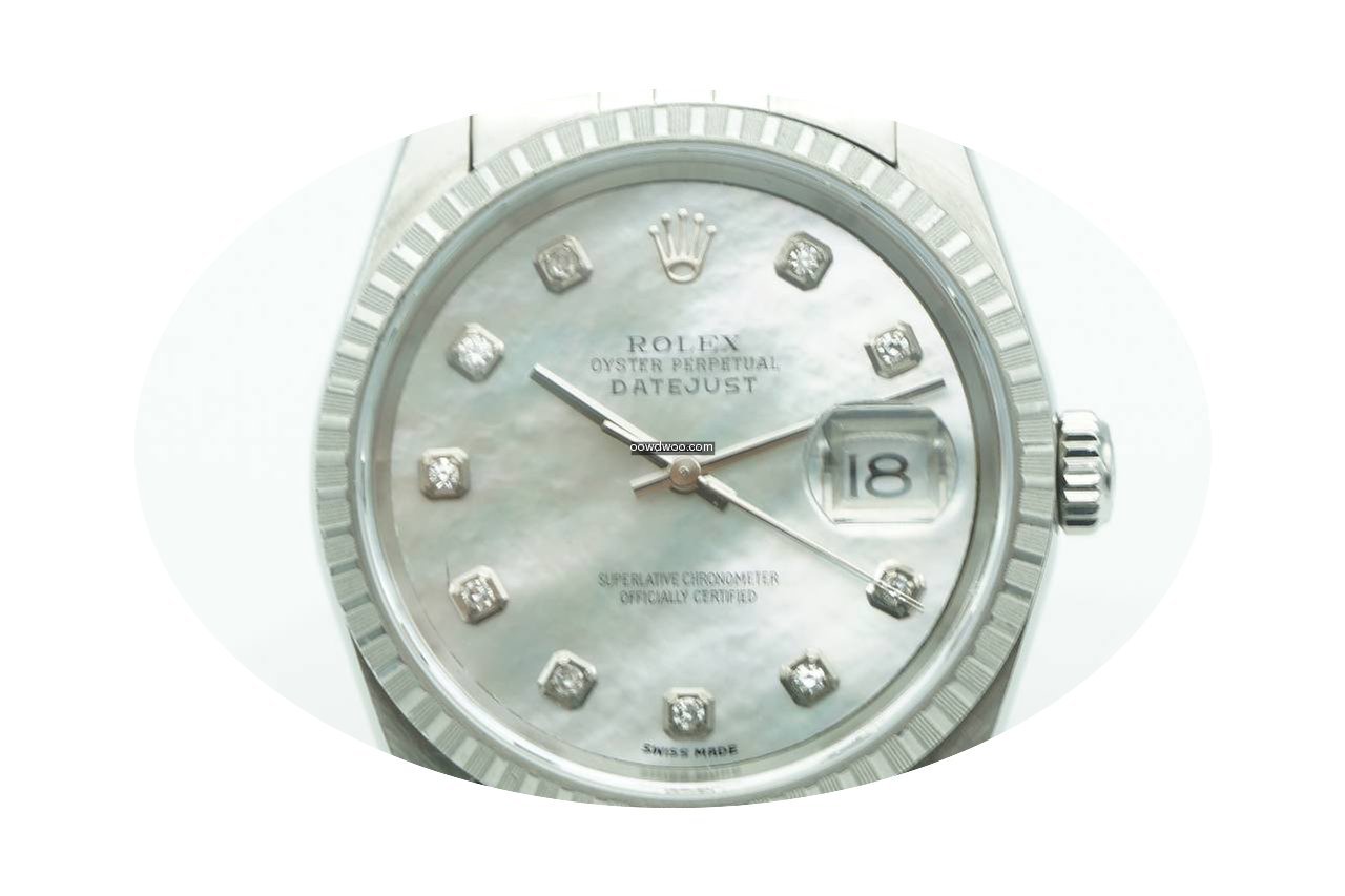 Rolex Datejust 36mm Stainless Steel Moth...