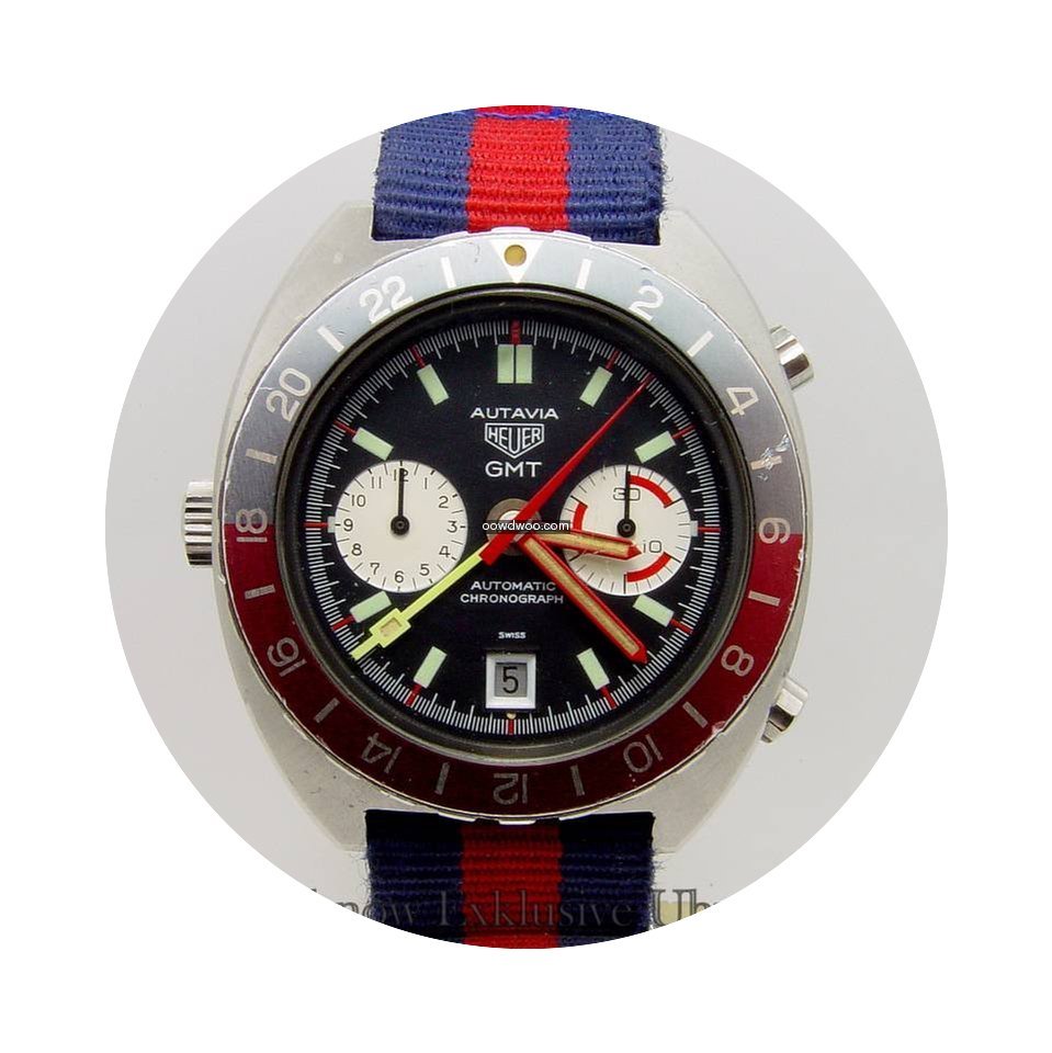 Heuer GMT Chronograph Stahl...