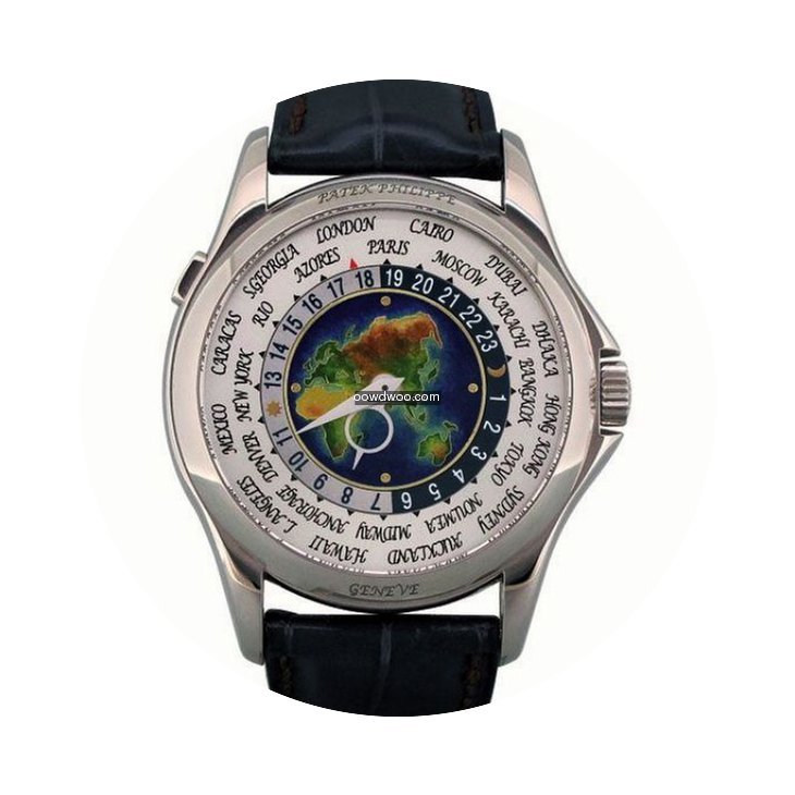 Patek Philippe White Gold World Time Clo...