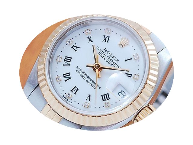 Rolex 18K Gold & S/S Diamonds DateJu...