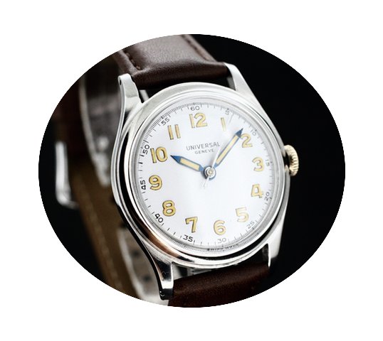 Universal Genève Militär White dial Ca...