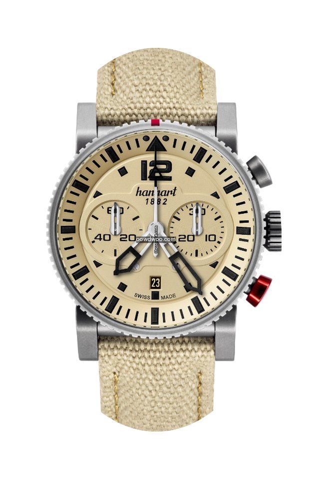Hanhart Primus Desert Pilot mit Lederban...