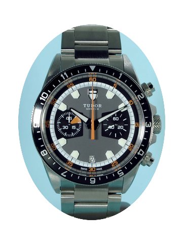 Tudor Heritage Chrono grau Index Stahl -...