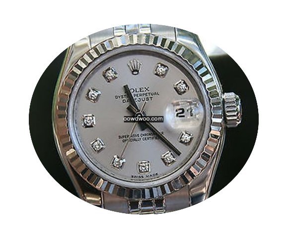 Rolex Ladies 179174 Datejust 26mm 18k Wh...
