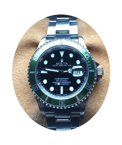 Rolex SUBMARINER GREEN VERDE full Fat Fo...