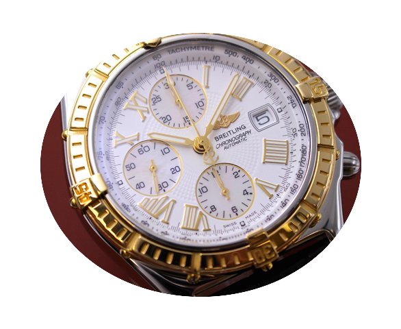 Breitling Crosswind 18k Gold Bezel/Croco...
