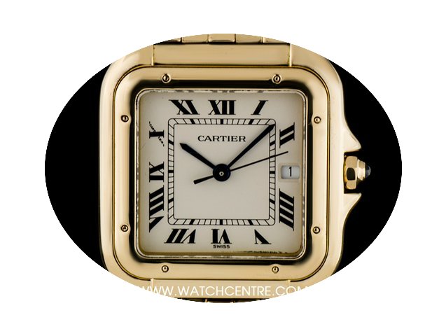 Cartier 18k Yellow Gold Silver Roman Gen...