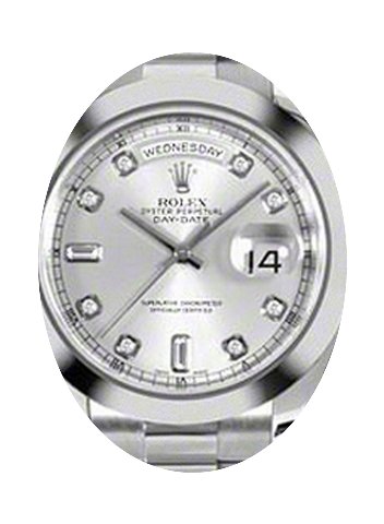 Rolex Day-Date II 218206-SLVDSP 41mm Sil...