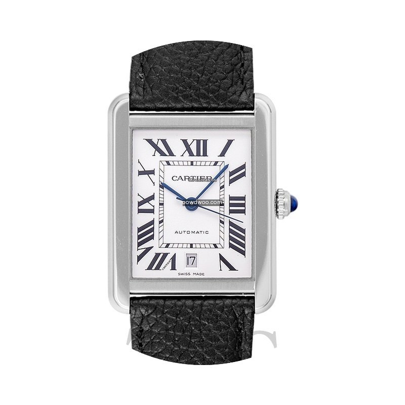Cartier Tank Solo XL Model Silver/Leathe...