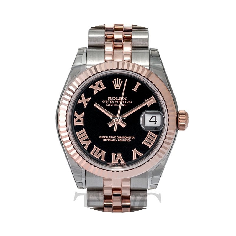Rolex Datejust Lady 31 Black/Everose gol...