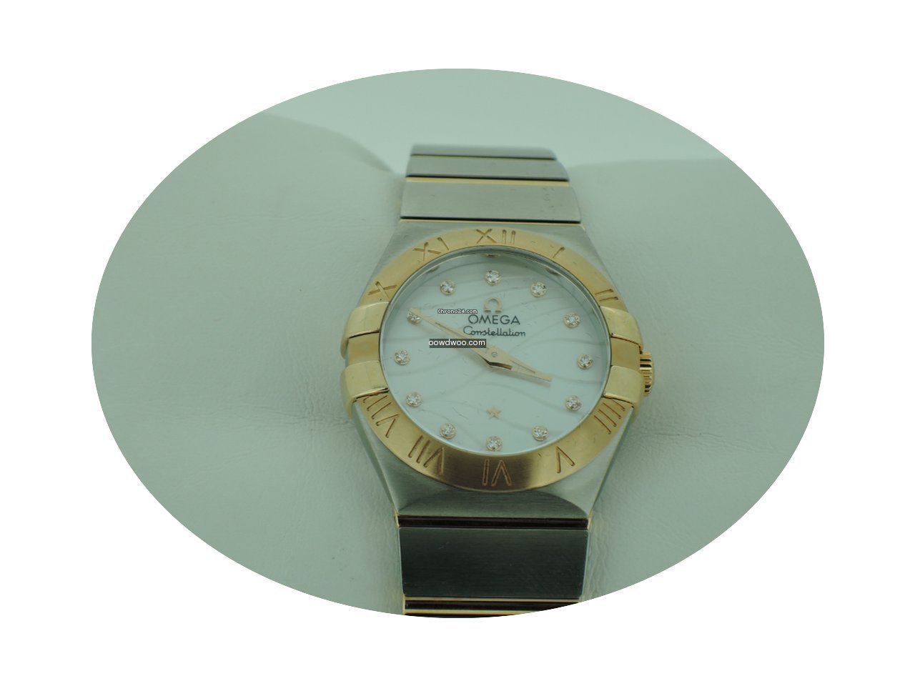 Omega Constellation Quarz Stahl/ Rosegol...