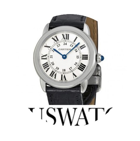 Cartier Ronde Solo Steel Black Silver Di...