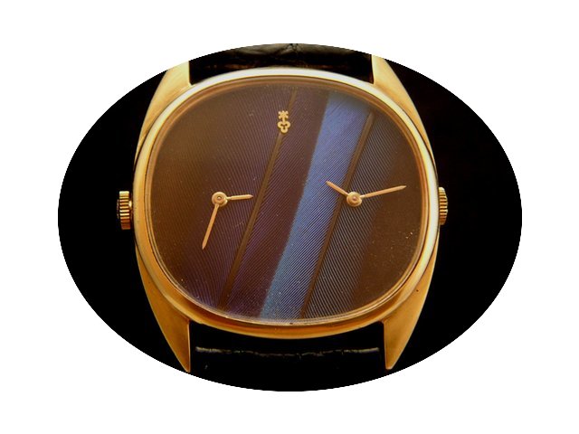 Corum Rare Dual Time Feather 18k Gold Wa...