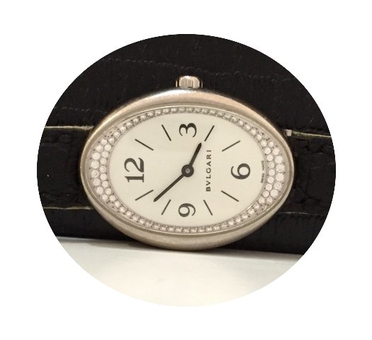 Bulgari Bvlgari Ovale Ouro Branco Diaman...