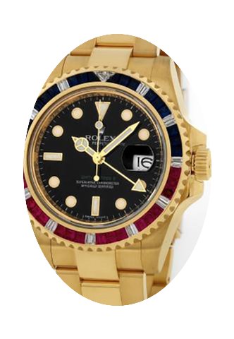 Rolex Gmt-Master 2 Mens Gold Watch 11674...