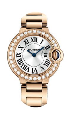 Cartier Ballon Bleu Silver Dial 18k Rose...