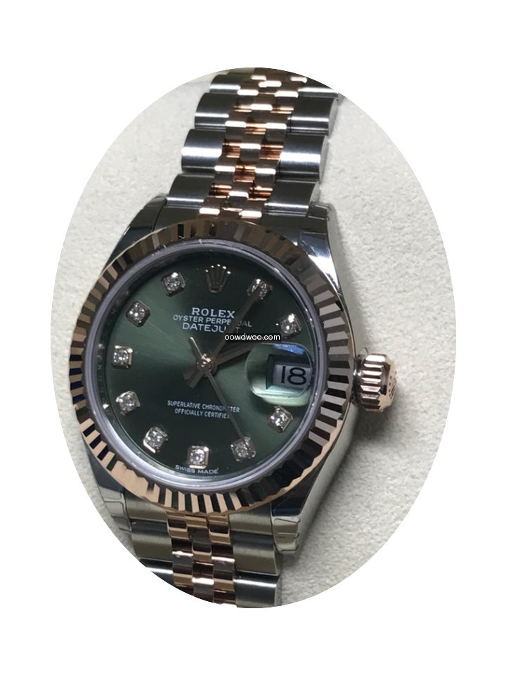 Rolex Lady Datejust 279171 G Olive Green...