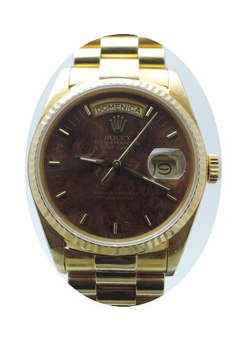 Rolex Day-Date Yellow Gold Wood Dial 180...