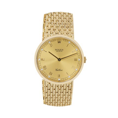 Rolex 1990s Cellini 18K Yellow Gold &...