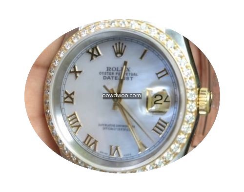 Rolex Ladies Mens 36mm Datejust Diamond ...
