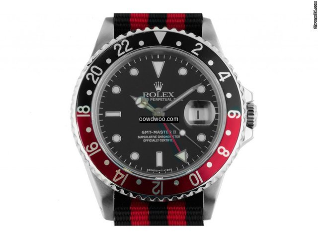 Rolex GMT Master II rot schwarz Stahl Au...