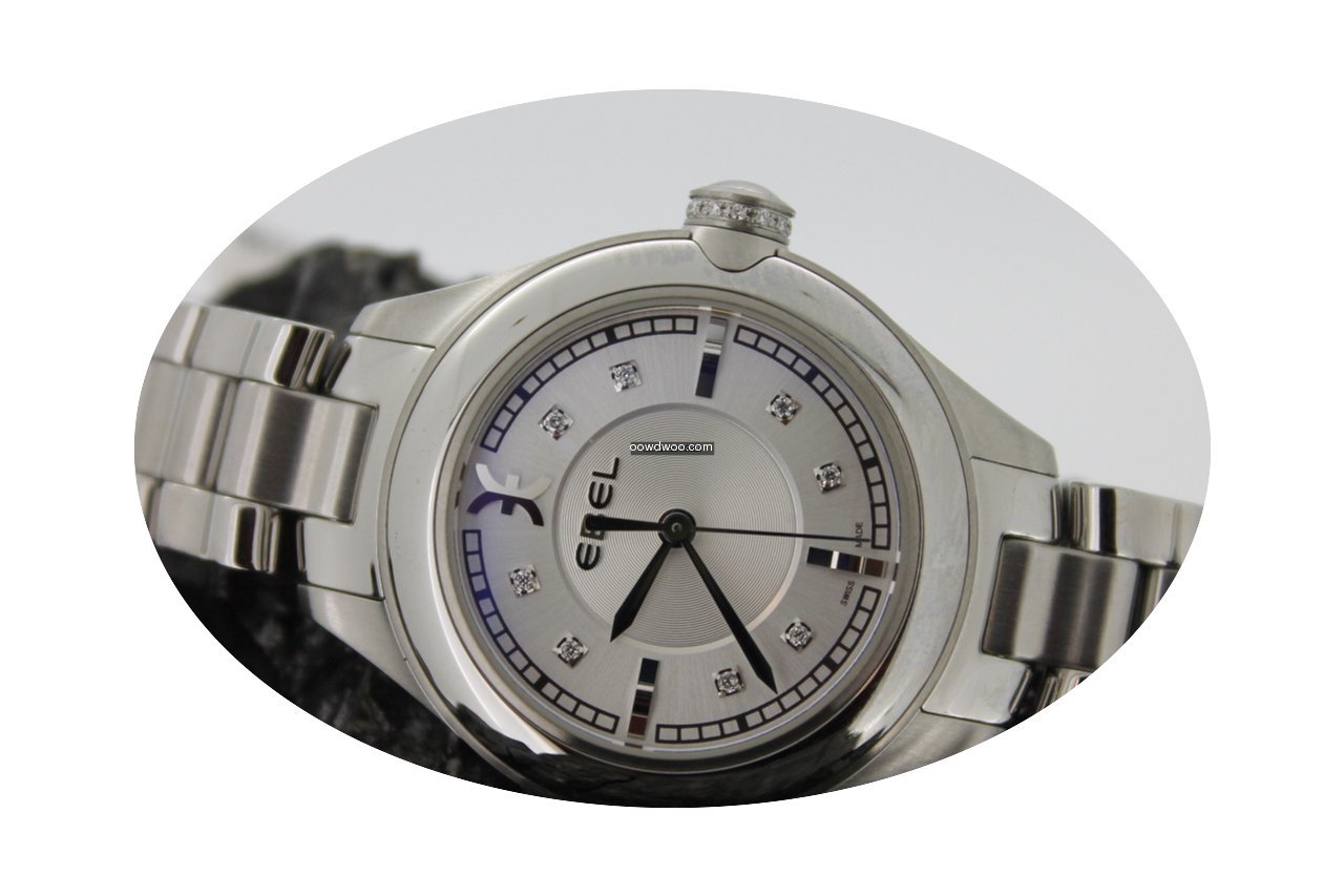 Ebel Onde Stahl Quarz Diamantblatt...