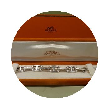 Hermès VINTAGE bracelet marine silver...