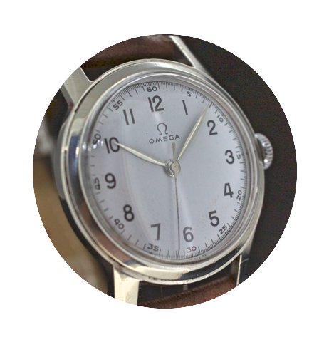 Omega White Dial Handaufzug Super Zustan...